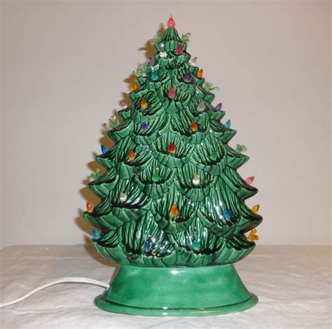 flat ceramic christmas tree